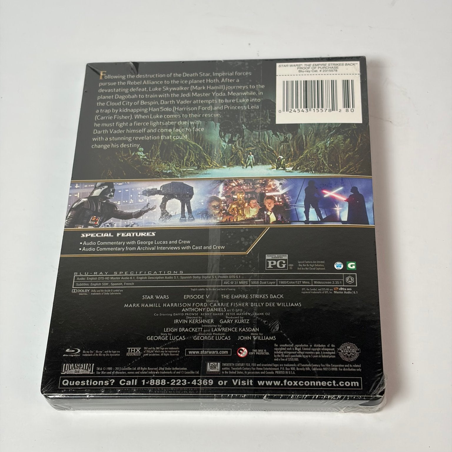 Star Wars: Empire Strikes Back Blu-ray 2013 Limited Edition Steelbook