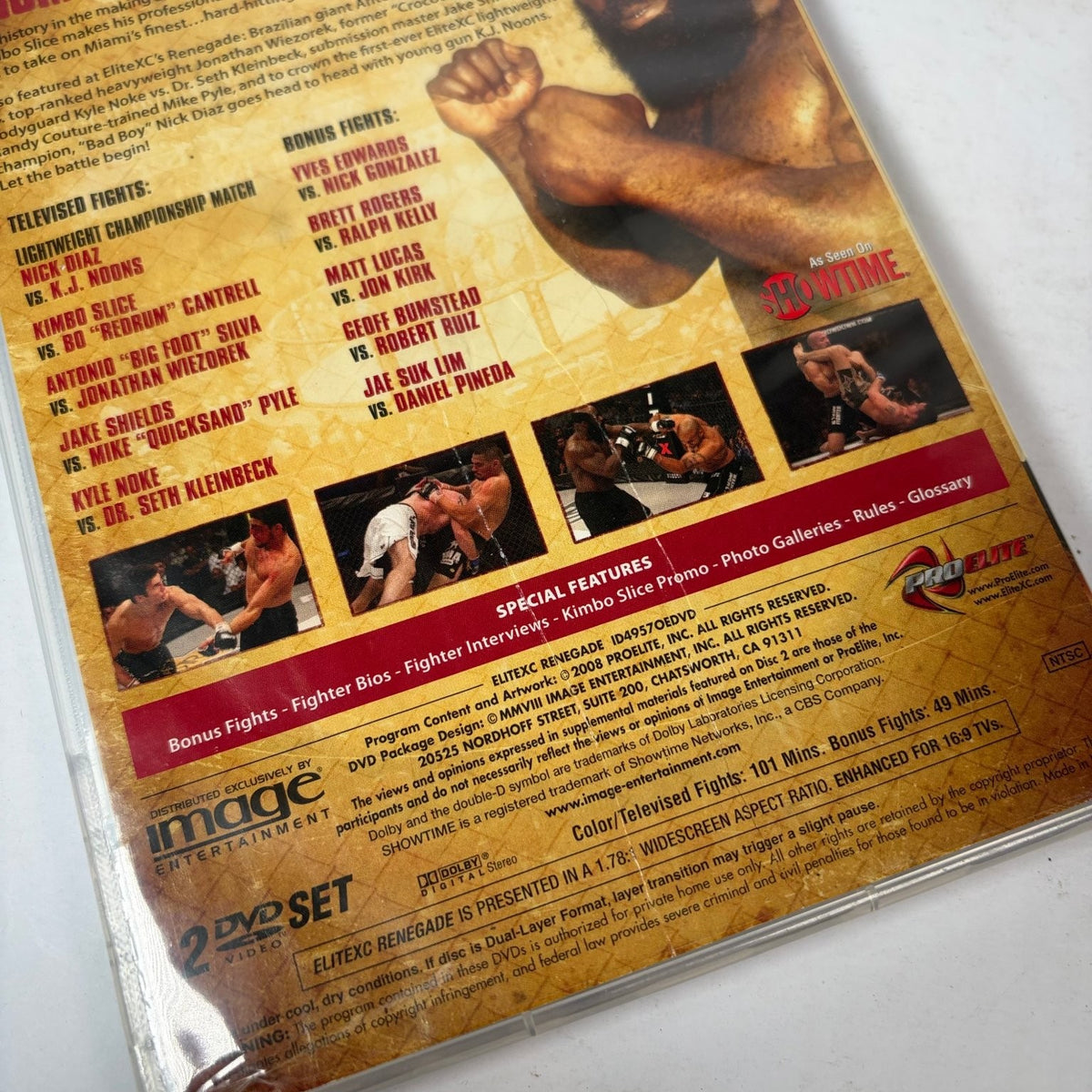 Pro Elite XC Renegade DVD Set w/ Collector Cards Kimbo Slice & Nick Diaz Rookie