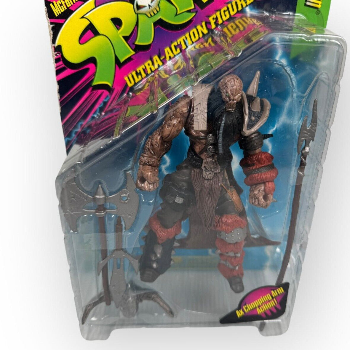 1996 Vintage Mcfarlane Toys Spawn Series 5 Viking Spawn RARE new NOS Worn Card