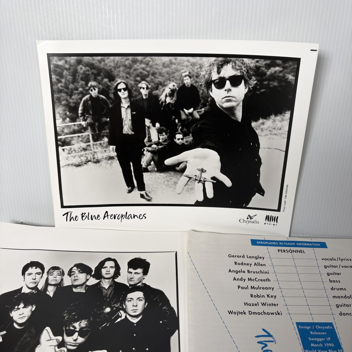 The Blue Aeroplanes Press Kit Photos & Flyer Chrysalis Ensign 1990 Music
