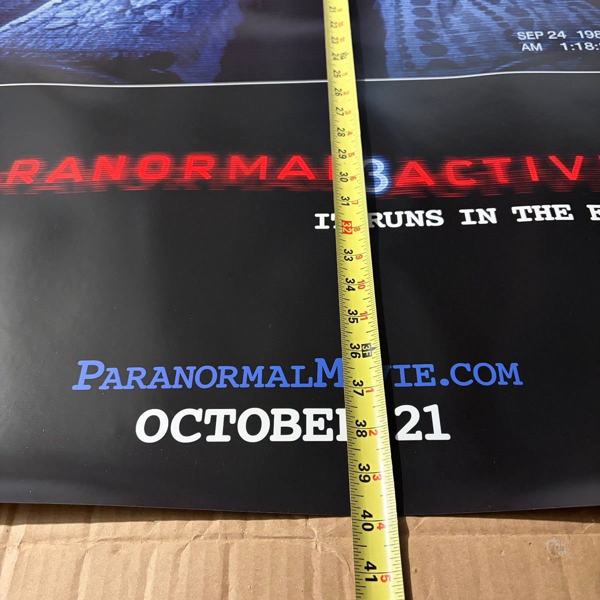 Paranormal Activity 3 2011 One Sheet Movie Poster Original Double Sided Horror