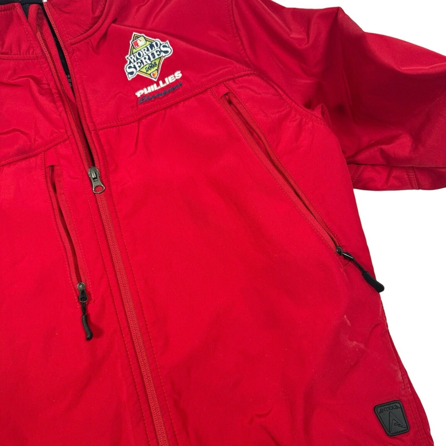 Phillies 2008 World Series Champions Full Zip Red Jacket Antigua Youth XL