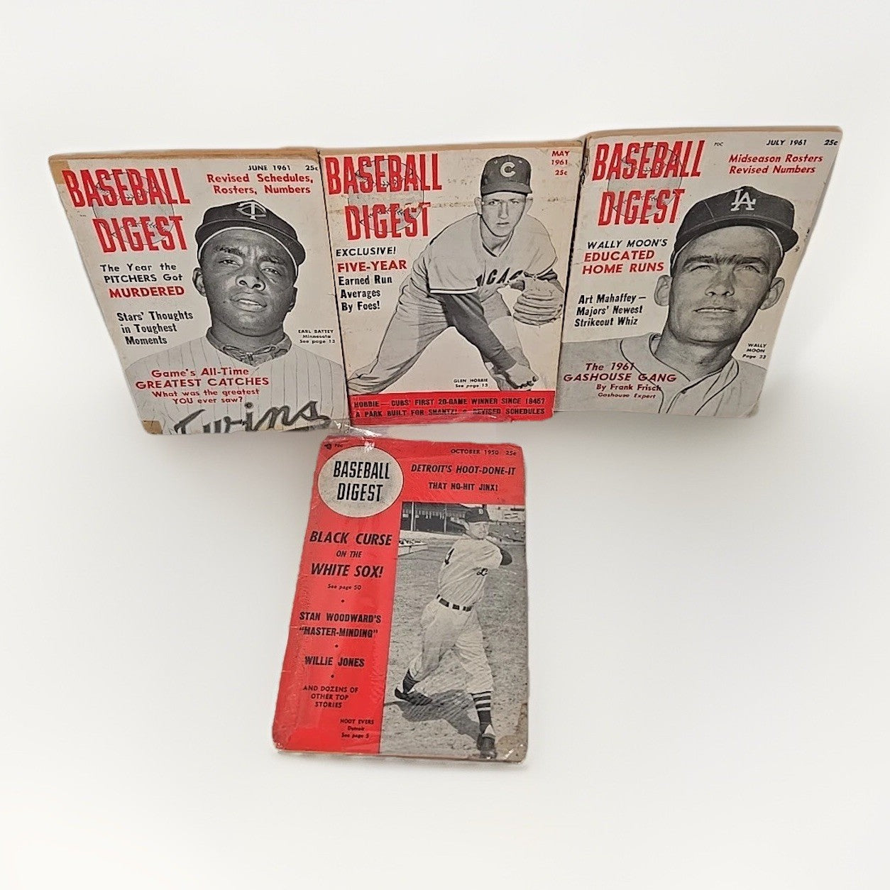 Mixed Lot of 13 Baseball Digest Magazines Vintage Sports 1960s (2 Duplicates)