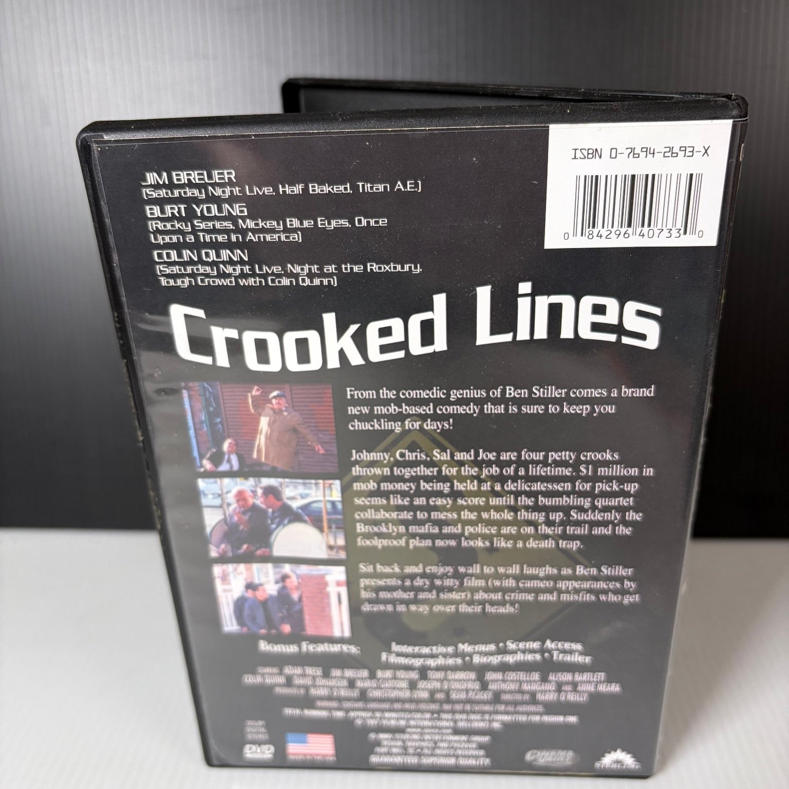 Crooked Lines DVD 1997 Ben Stiller Comedy Burt Young Colin Quinn