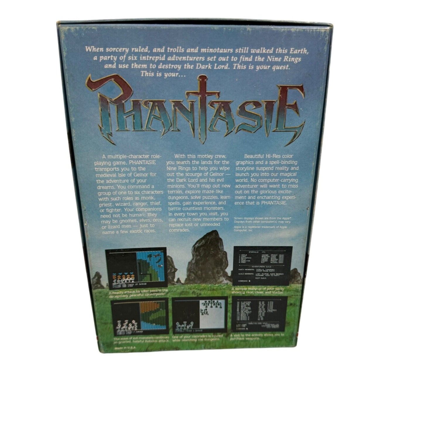 Phantasie Commodore 64/128 C64 RPG Odyssey Game SSI Complete CIB RPG Game