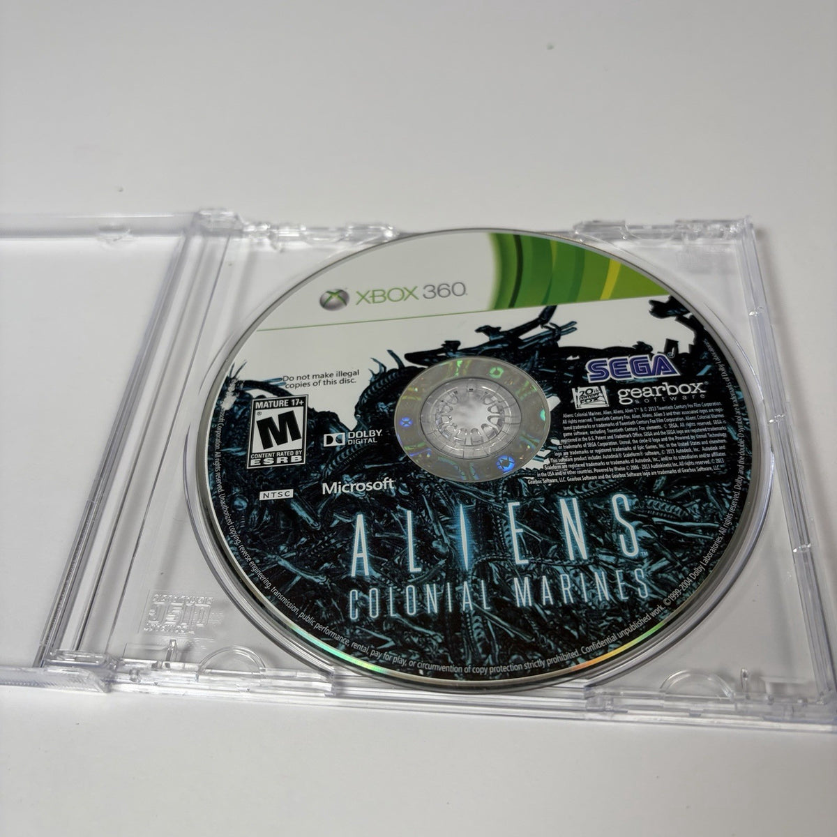 Aliens: Colonial Marines (Microsoft Xbox 360, 2013) Game Disc Only