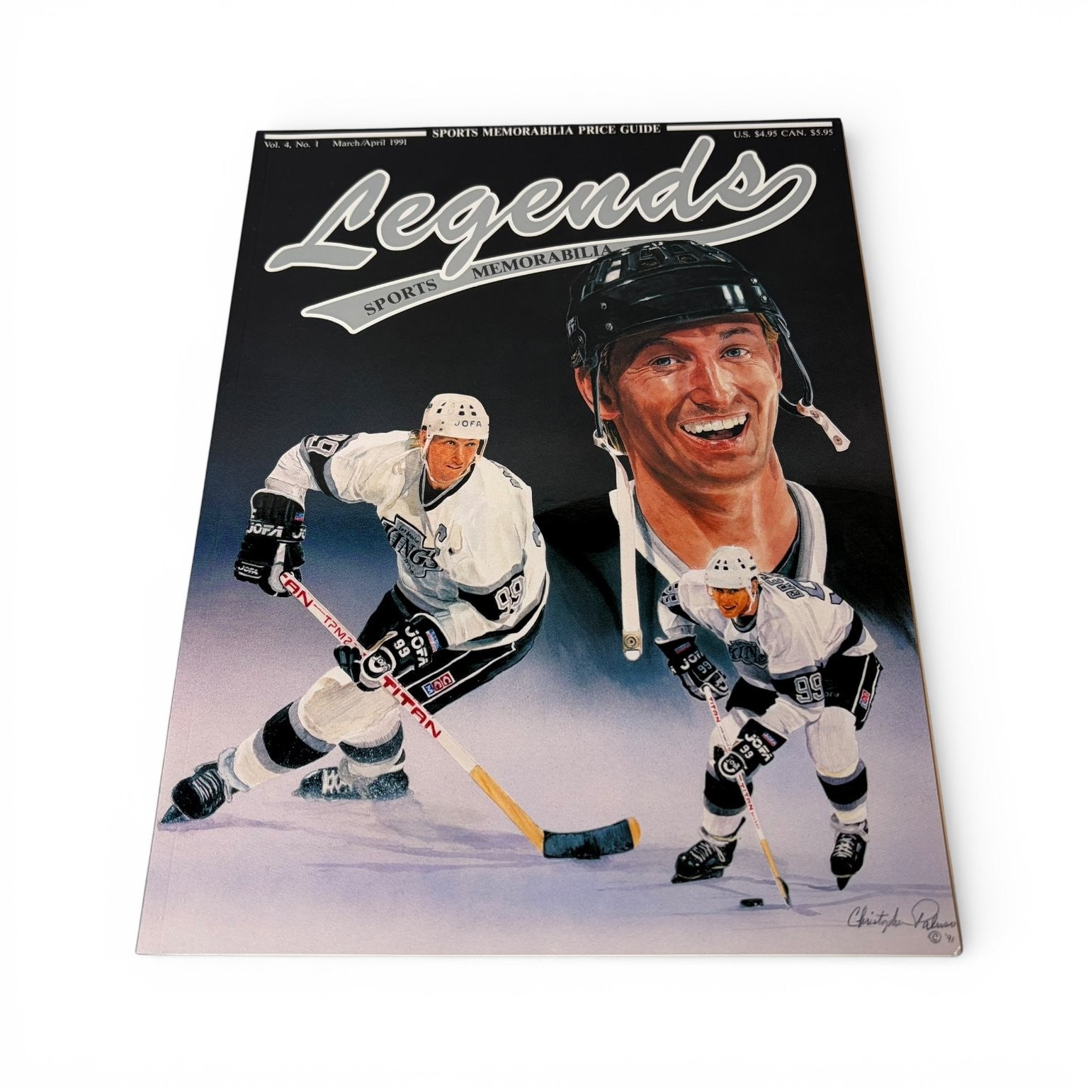 Legends Magazine March/April 1991 Vol 4 No 1 Wayne Gretzky LA Kings with Cards