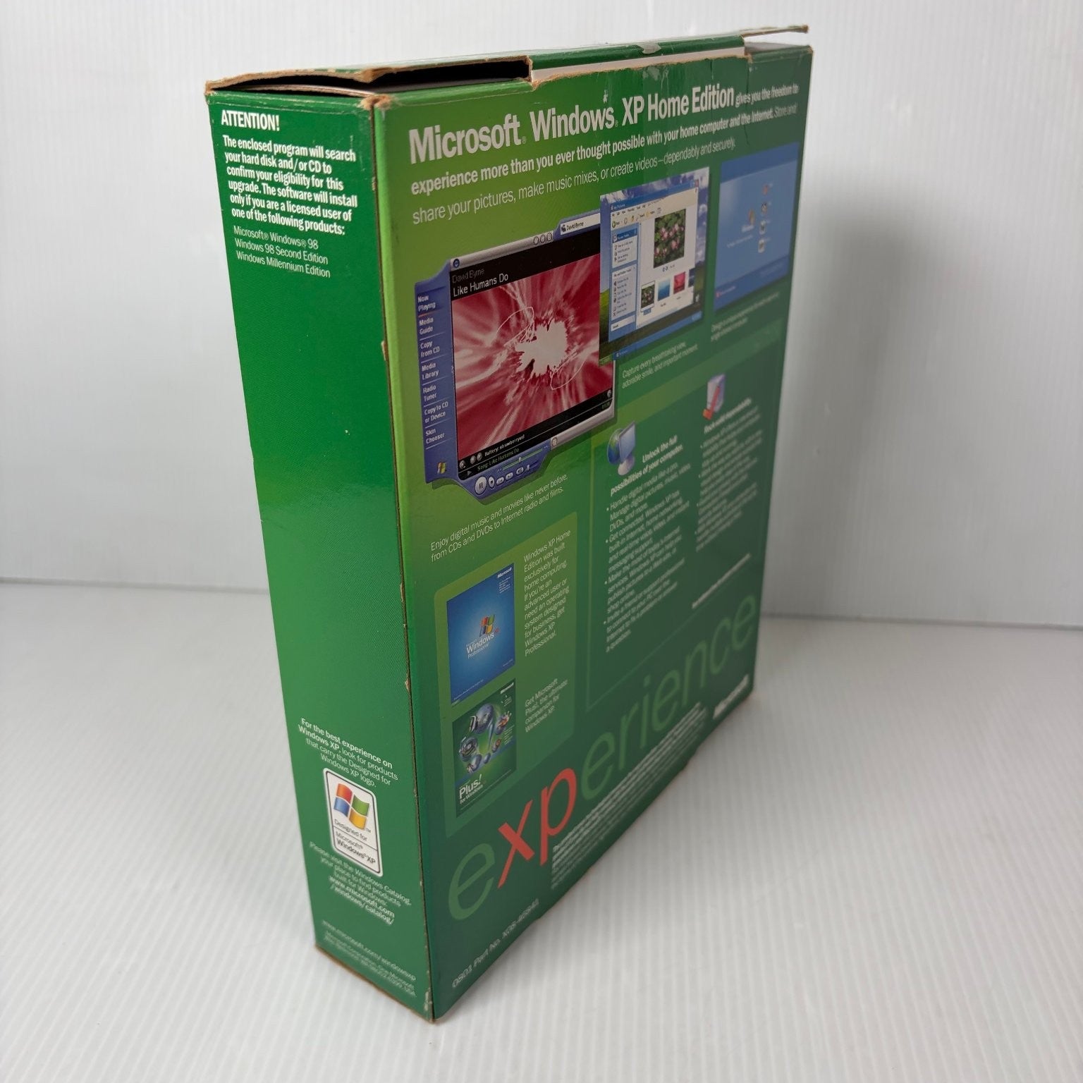 Microsoft Windows XP Home Edition Big Box PC Upgrade Version 2002 Software