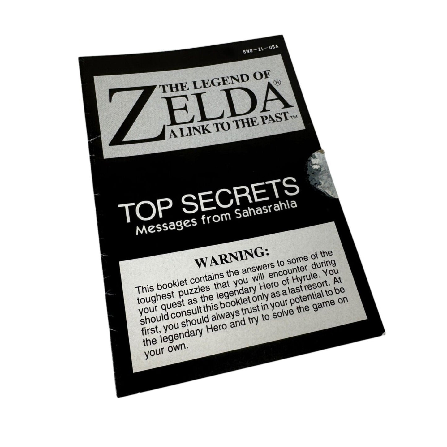 The Legend Of Zelda: A Link To The Past Top Secrets Booklet