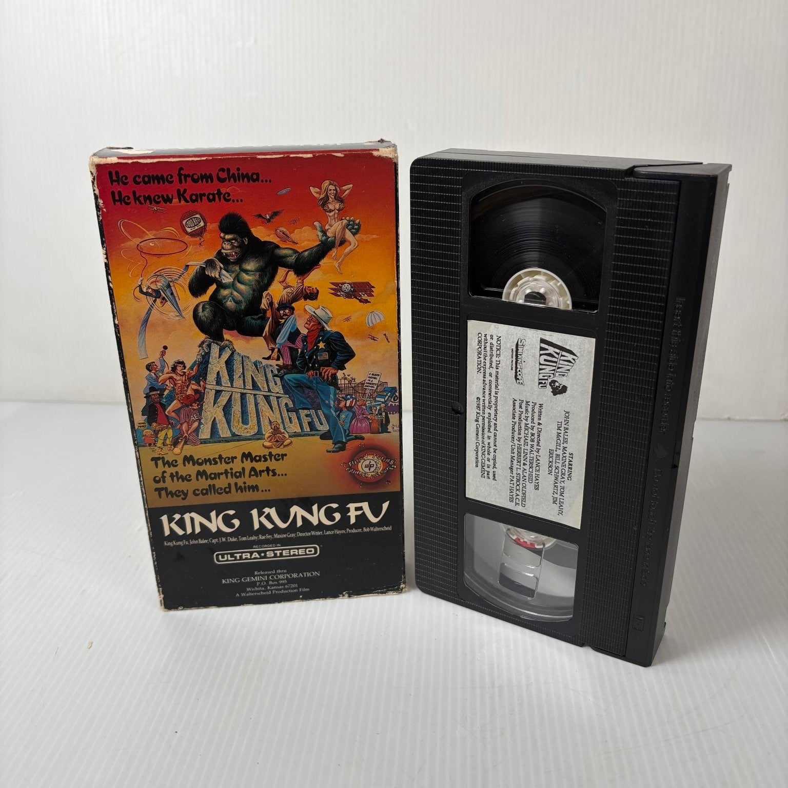 King Kung Fu VHS 1985 Comedy Martial Arts Cult Monster Movie Spoof King Gemini
