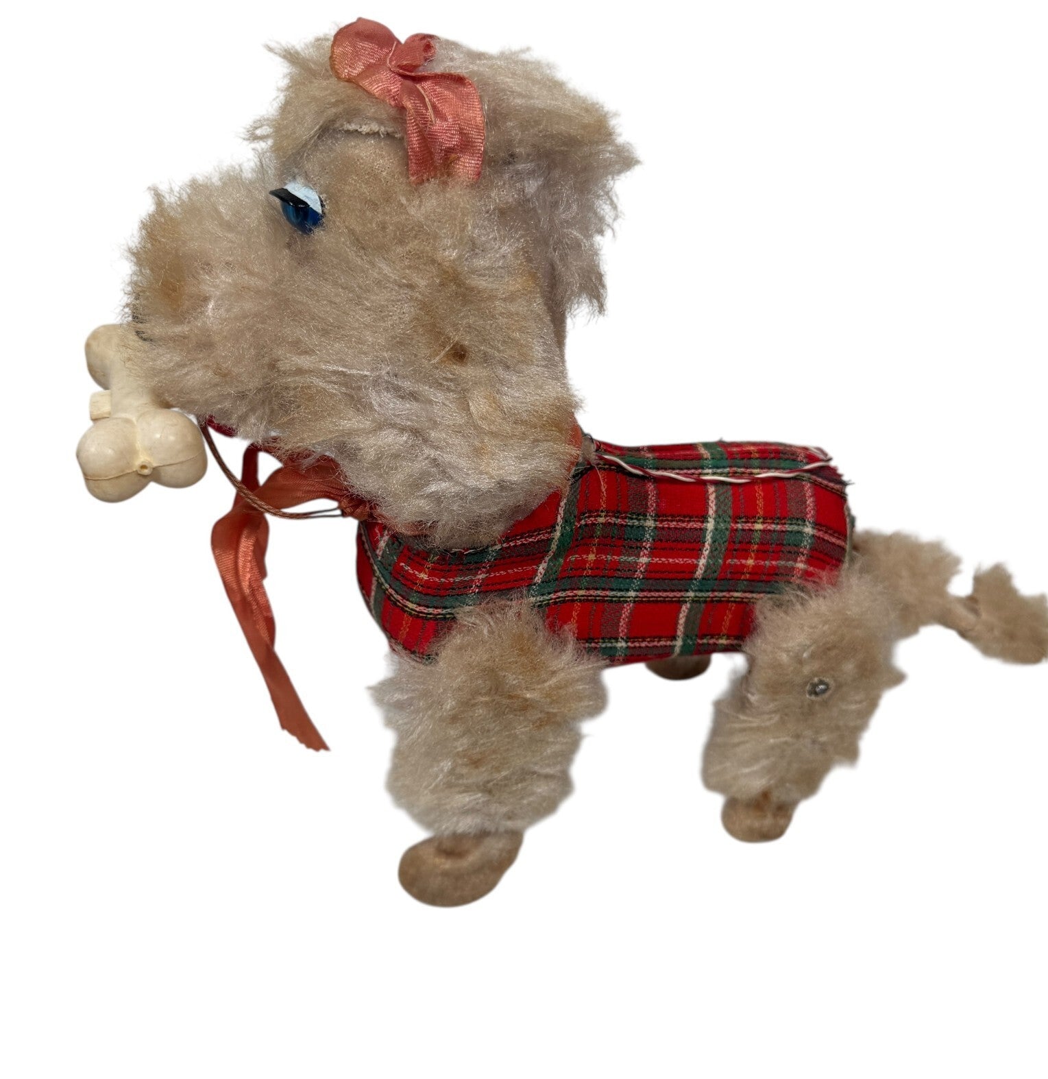 VTG 1960s Rosko Japan Battery Operated Mimi Poodle Toy W/ Bone (Read Desc)