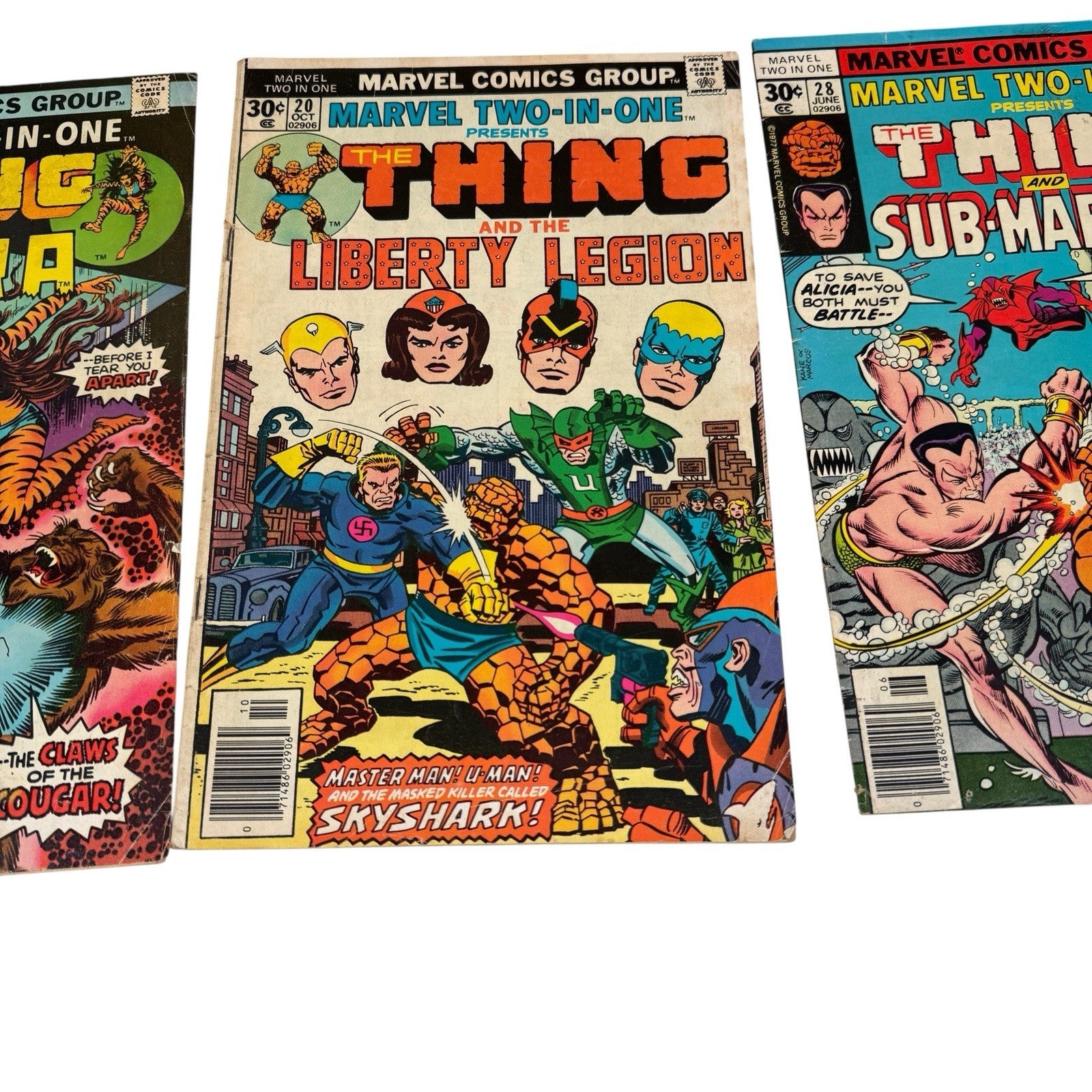 The Thing Marvel Two-In-One Lot of 10 Issues 16-20, 28, 55, 58, 60, 61