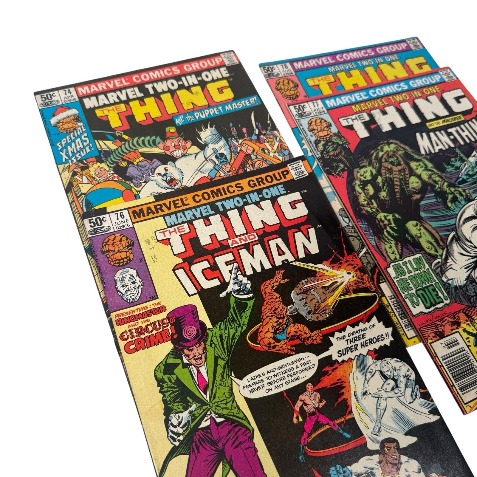 Marvel Comics 2 In 1 The Thing Mixed Lot Of Comics 62, 63, 67, 70, 72-74, 76-78
