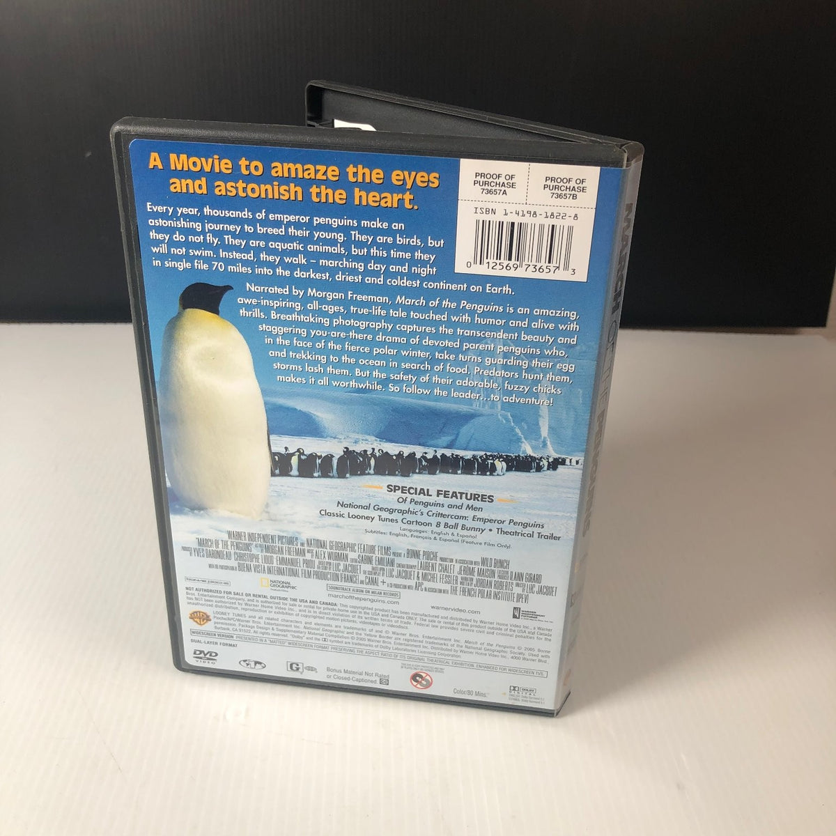 March of the Penguins DVD 2005 Widescreen Edition Narrated by Morgan Freeman