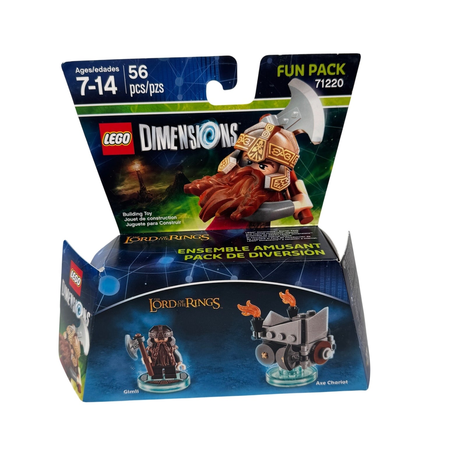 LEGO Dimensions Lord Of The Rings Gimli Fun Pack 71220 Open Box Sealed Contents