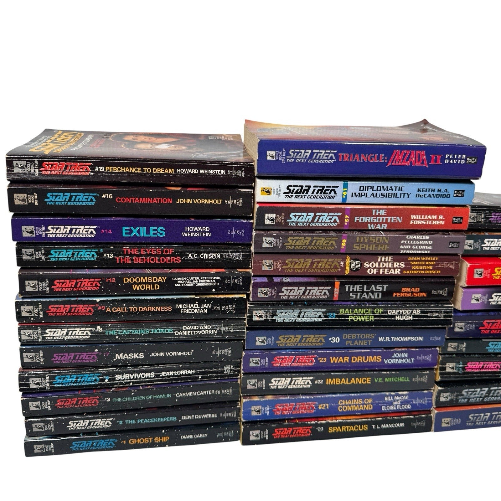 Star Trek The Next Generation Lot Of 33 Paperback Books