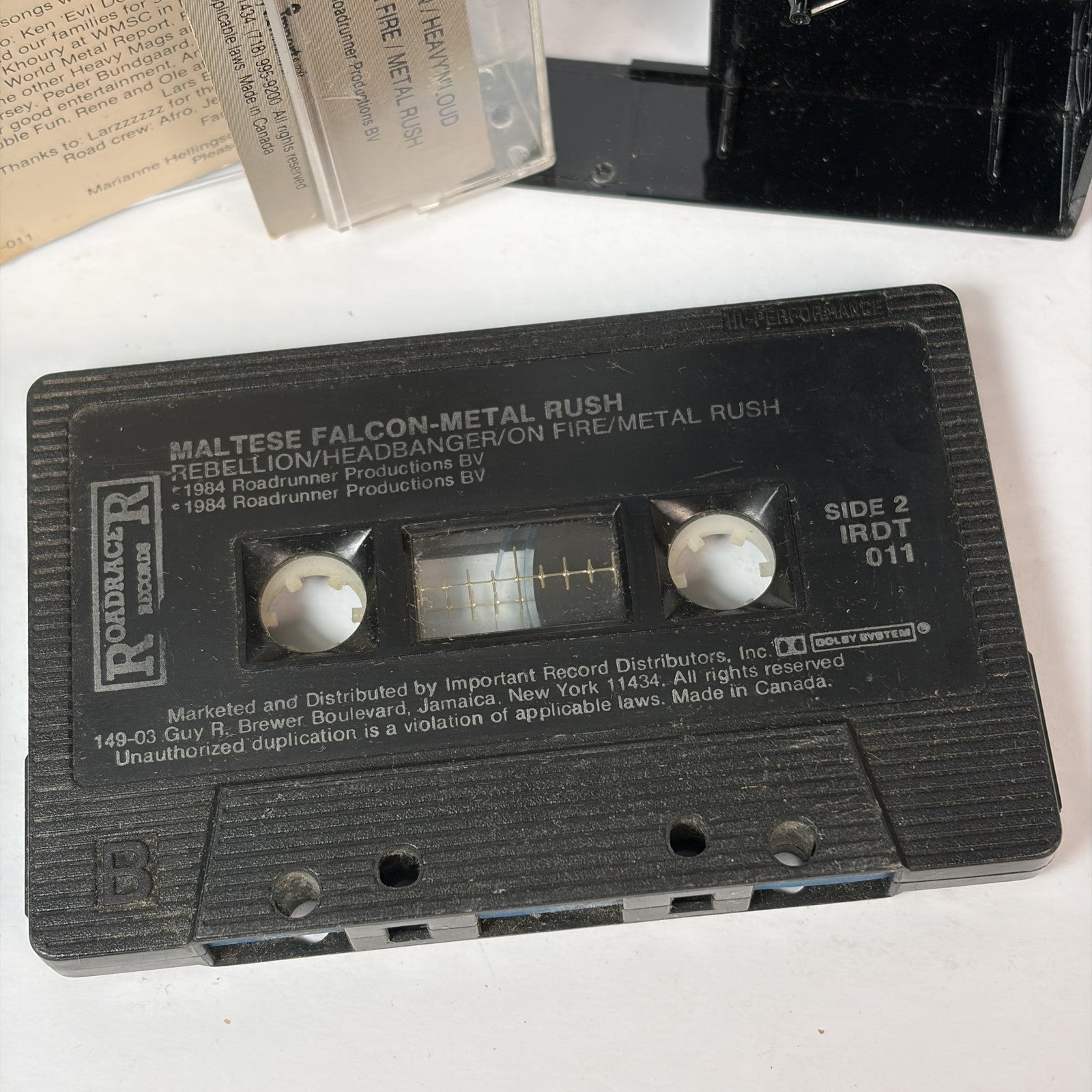 Maltese Falcon Metal Rush Cassette Tape 1984 Roadrunner Records CrO2 Heavy Metal