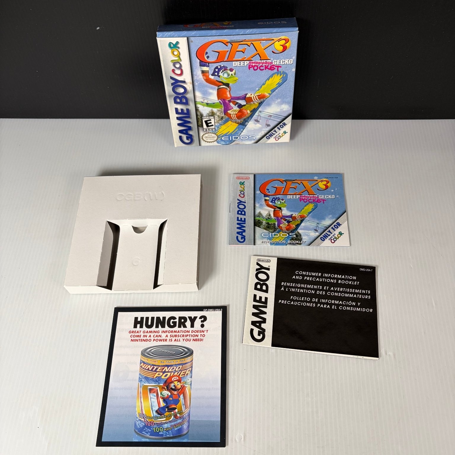 Gex 3 Deep Pocket Game Boy Color Original Box, Manual, Insert Reg Card Eidos