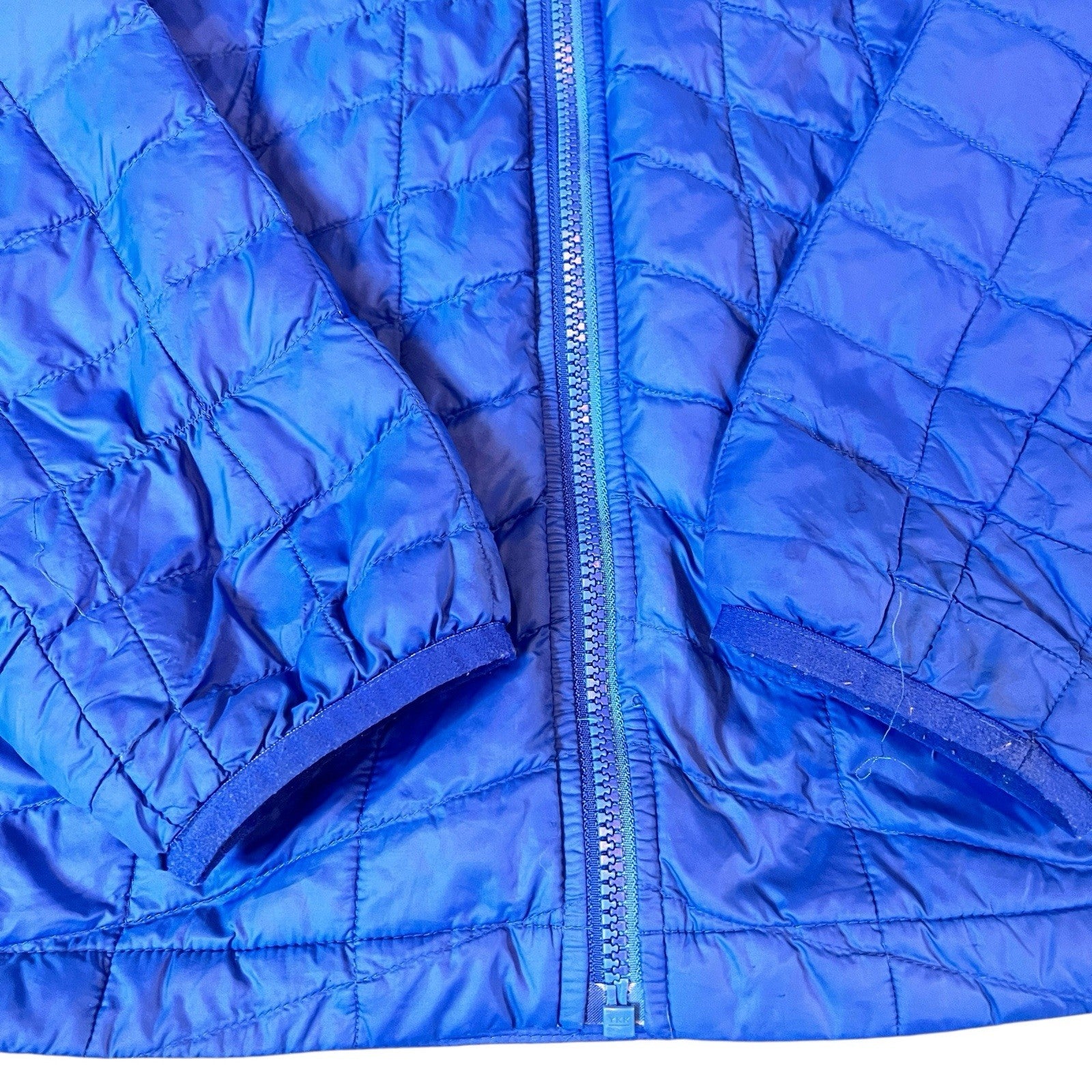 The North Face Thermoball Puffer Jacket Full Zip Blue Boys Size XL