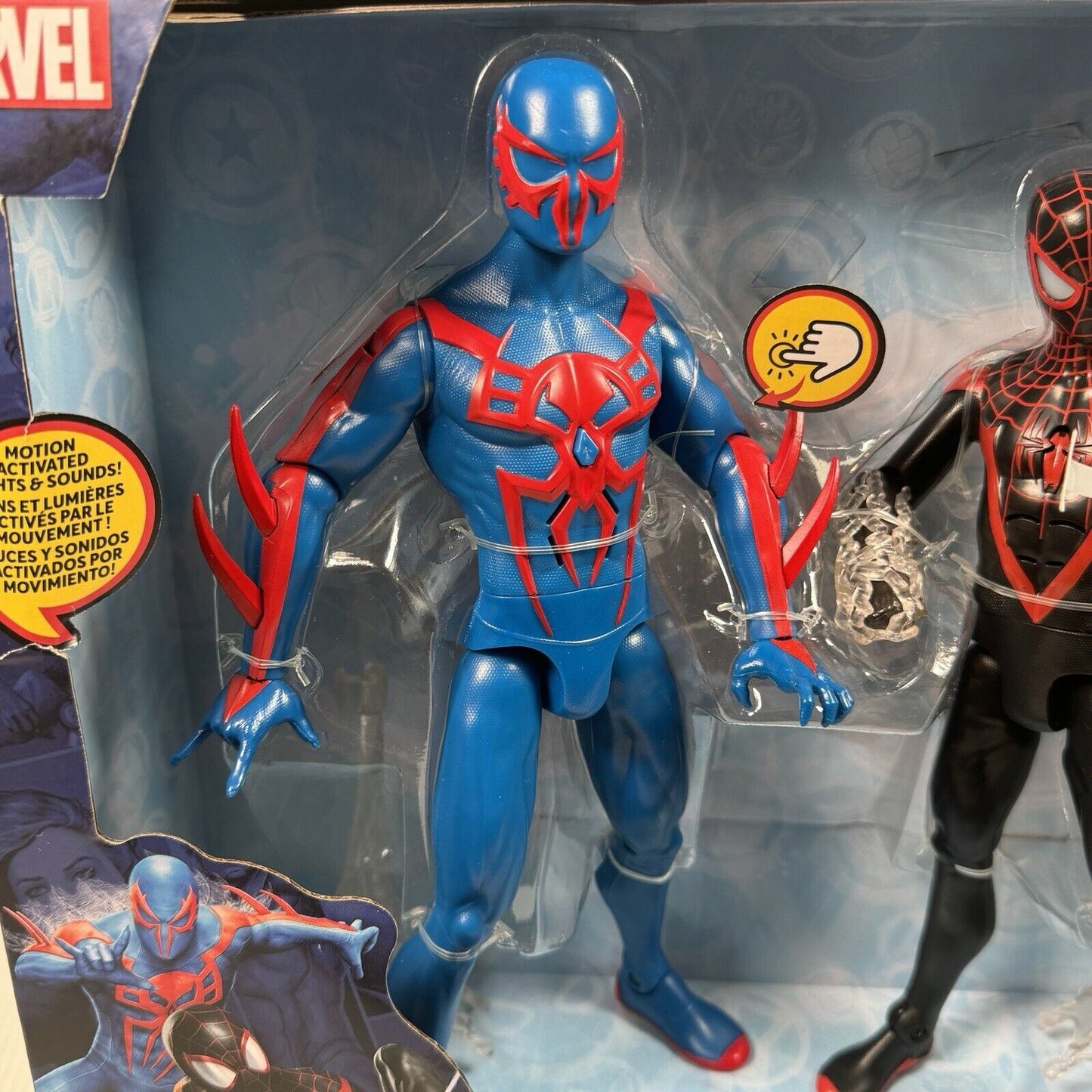 Marvel Spider Man 2099 & Miles Morales Talking Power Icons Figure Set Disney