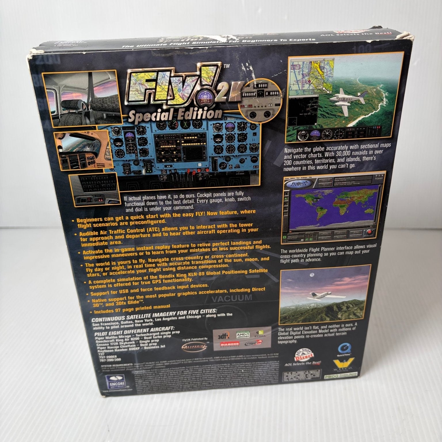 Fly 2K Special Edition Big Box PC Video Game Flight Simulator Complete