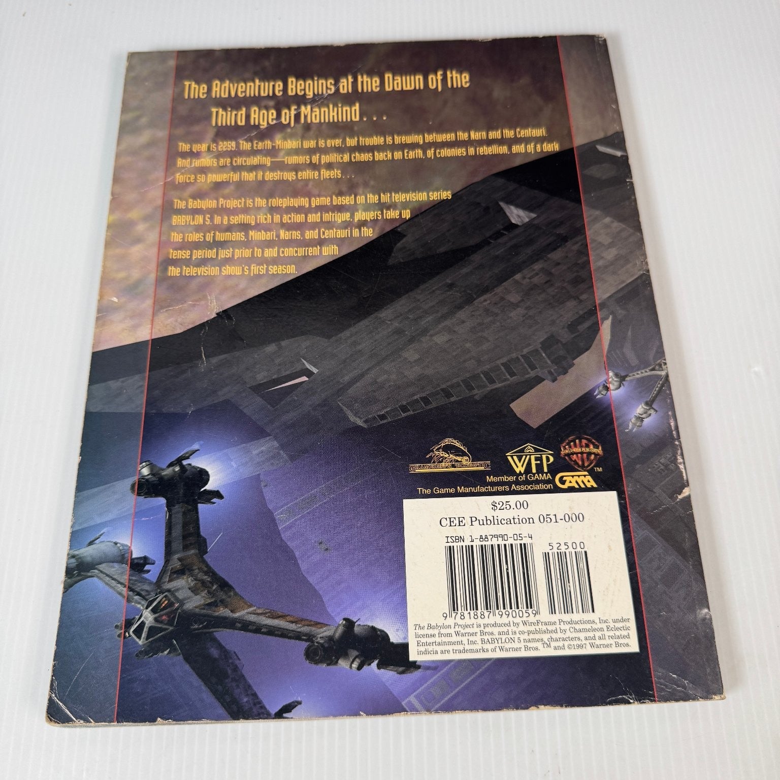 The Babylon Project RPG Based on Babylon 5 1997 Chameleon Eclectic Softcover