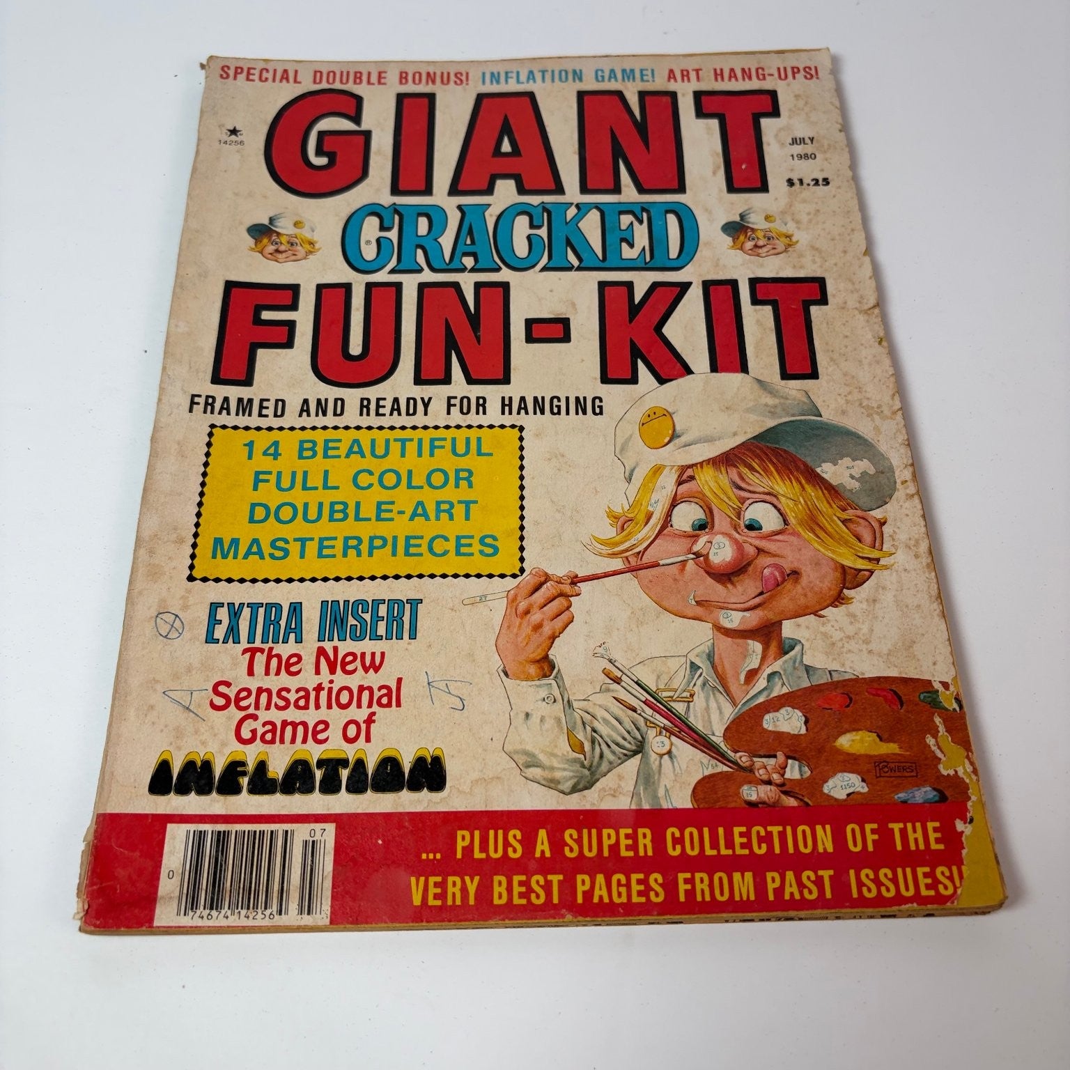 Giant Cracked Fun-Kit Magazine July 1980 Art Masterpieces Inflation Game
