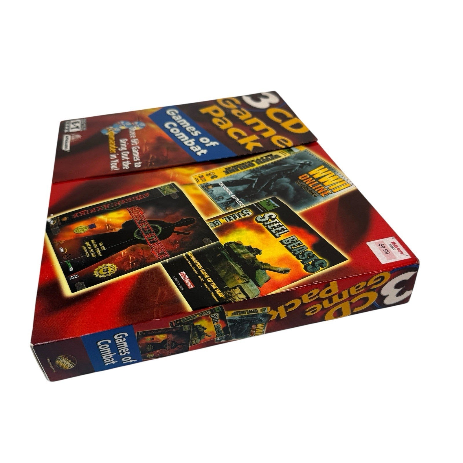 Infogrames 3 CD Game Pack WWII Online Steel Beasts Sudden Strike PC Big Box