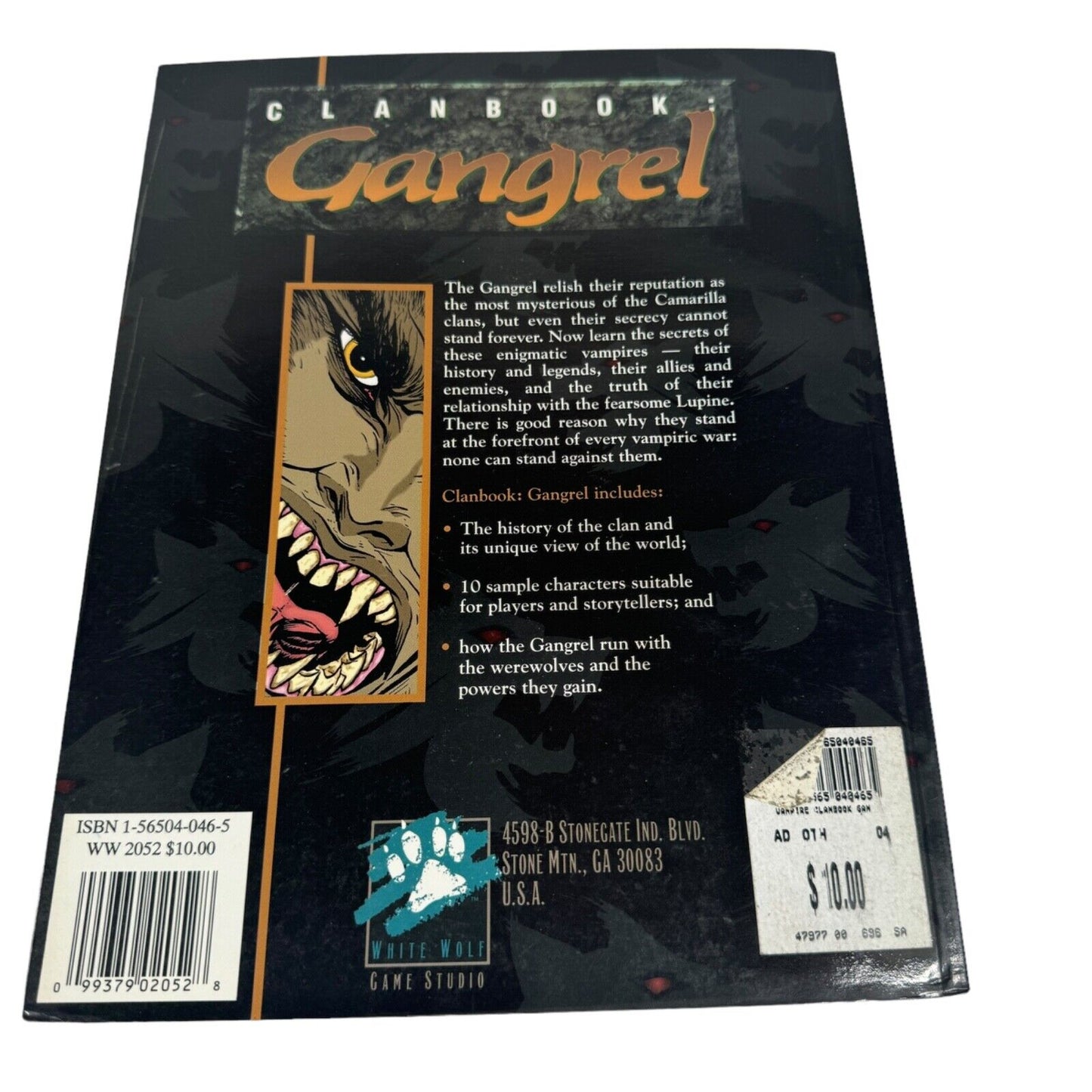 Clanbook Gangrel - Vampire the Masquerade WW2052 White Wolf RPG Sourcebook