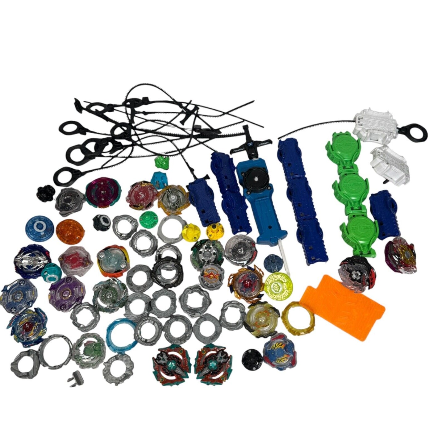 Huge Mixed Lot of Beyblade Metal Fusion & Other Series Launchers and Pieces