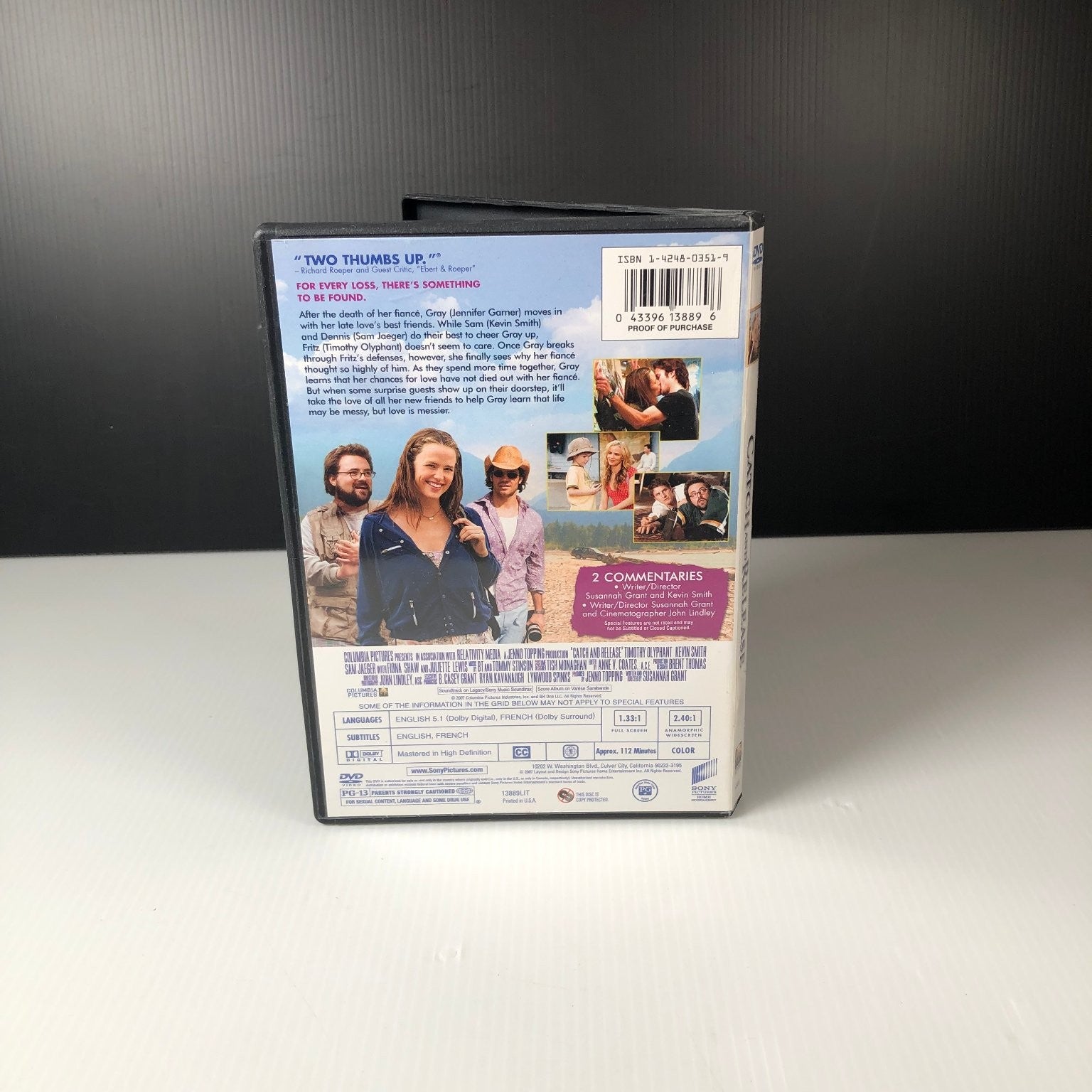 Catch & Release DVD 2007 Jennifer Garner Kevin Smith Comedy Drama
