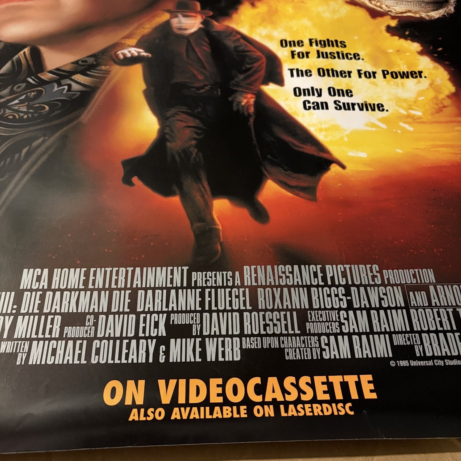 Darkman III Die Darkman Die 1996 Video Store Movie Poster USA 27"x40" Cult Film