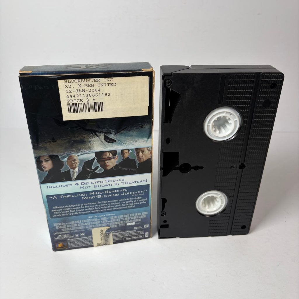 X2 X-Men United VHS 2003 Special Edition Marvel Blockbuster Ex-Rental