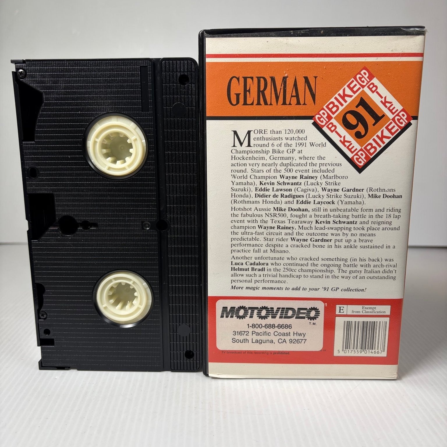 German Bike GP '91 VHS 1991 Motorcycle Grand Prix Road Race Motovideo RARE