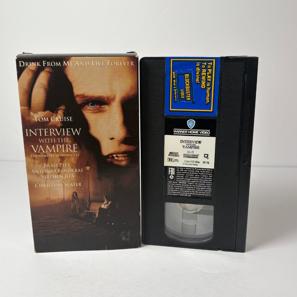 Interview With the Vampire VHS Tom Cruise Brad Pitt Warner Home Video 1995
