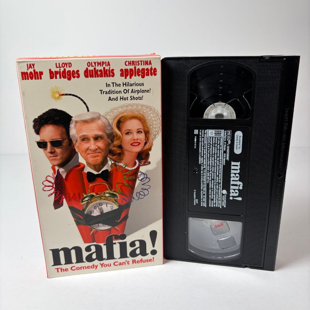 Mafia! VHS Jim Abrahams Comedy Lloyd Bridges Jay Mohr Christina Applegate