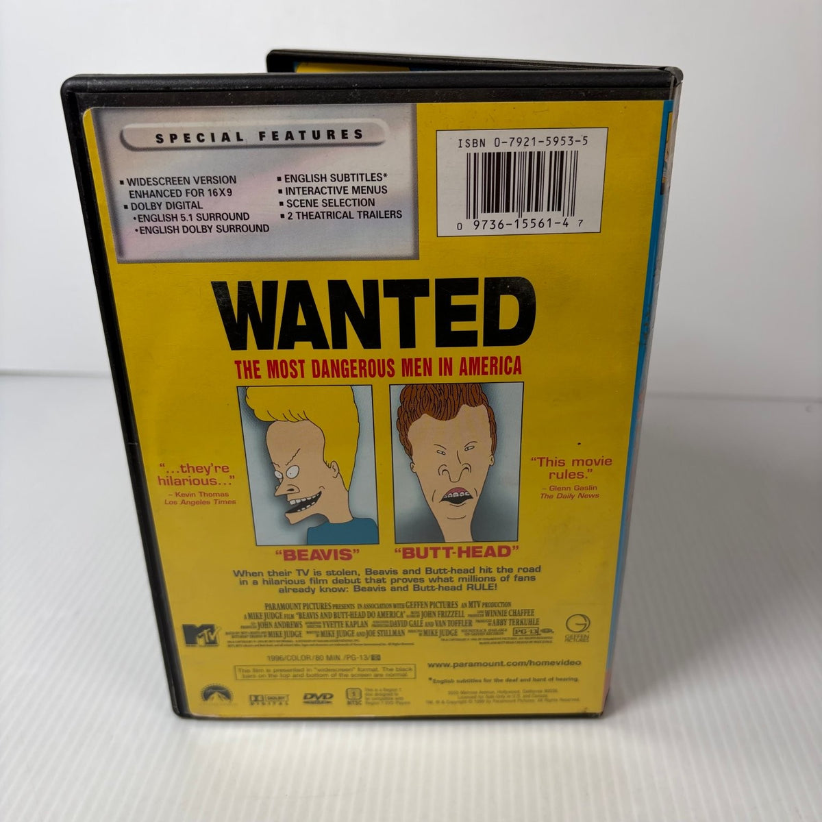 Beavis and Butt-Head Do America DVD 1996 Widescreen Mike Judge Animated