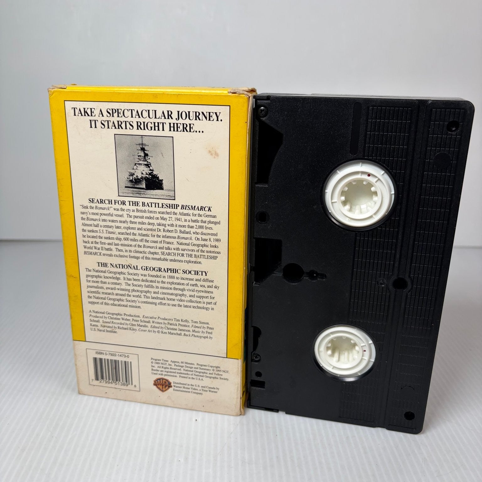 National Geographic Search for Battleship Bismarck VHS 1989 Documentary G
