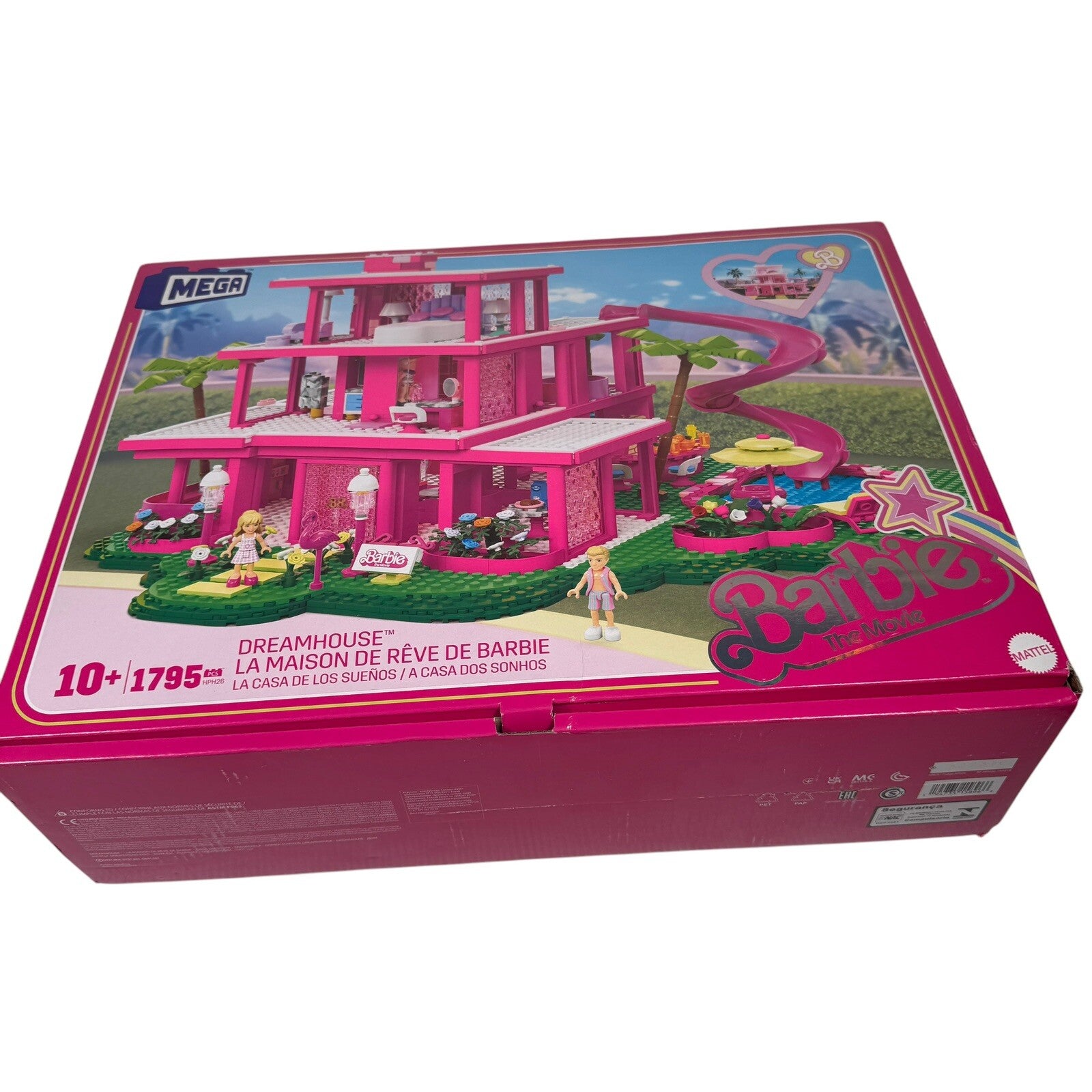 MEGA Brands Barbie The Movie Building Toys Set DreamHouse 1795 Pieces 4 Figures