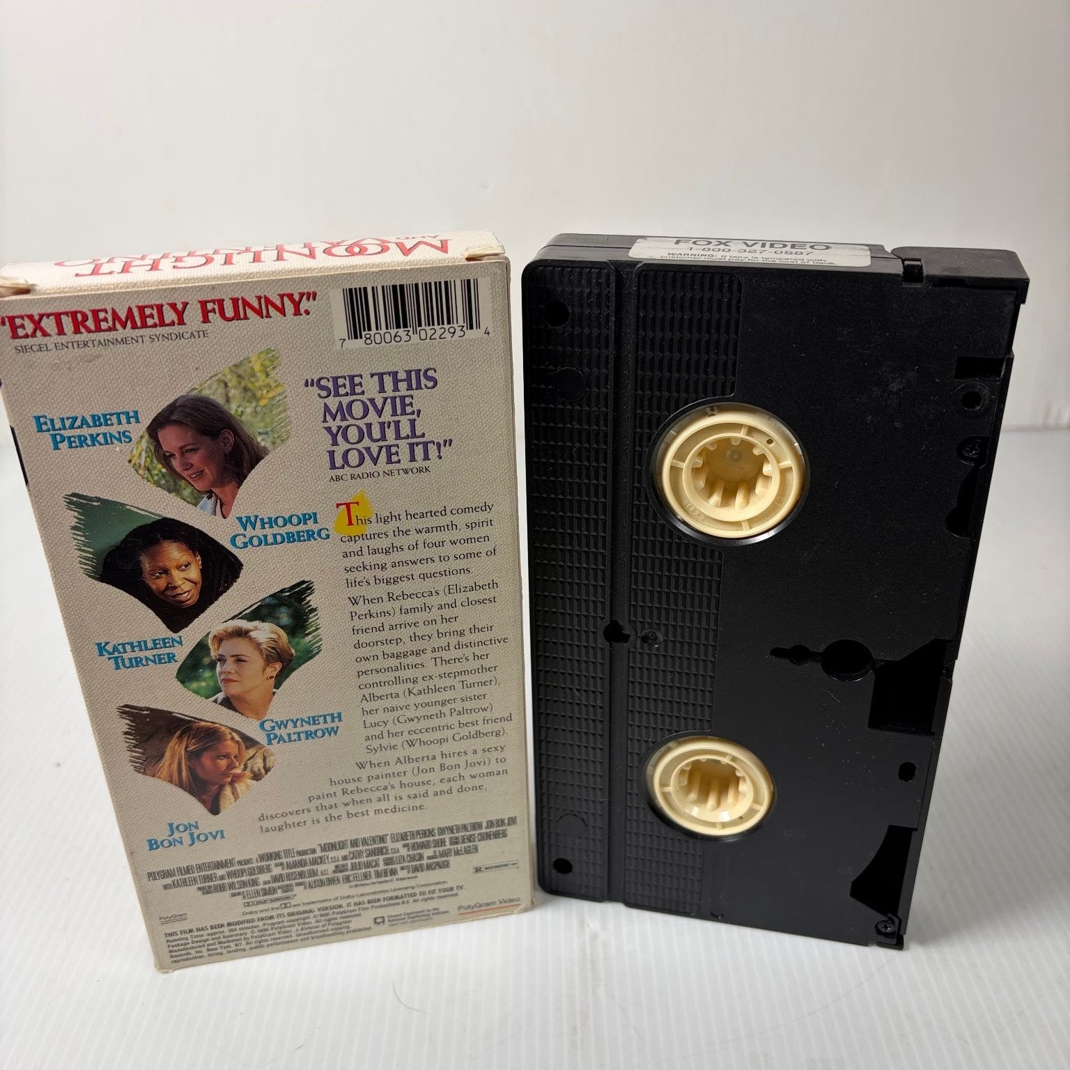 Moonlight and Valentino VHS 1995 Comedy Drama Fox Video Hi-Fi Stereo