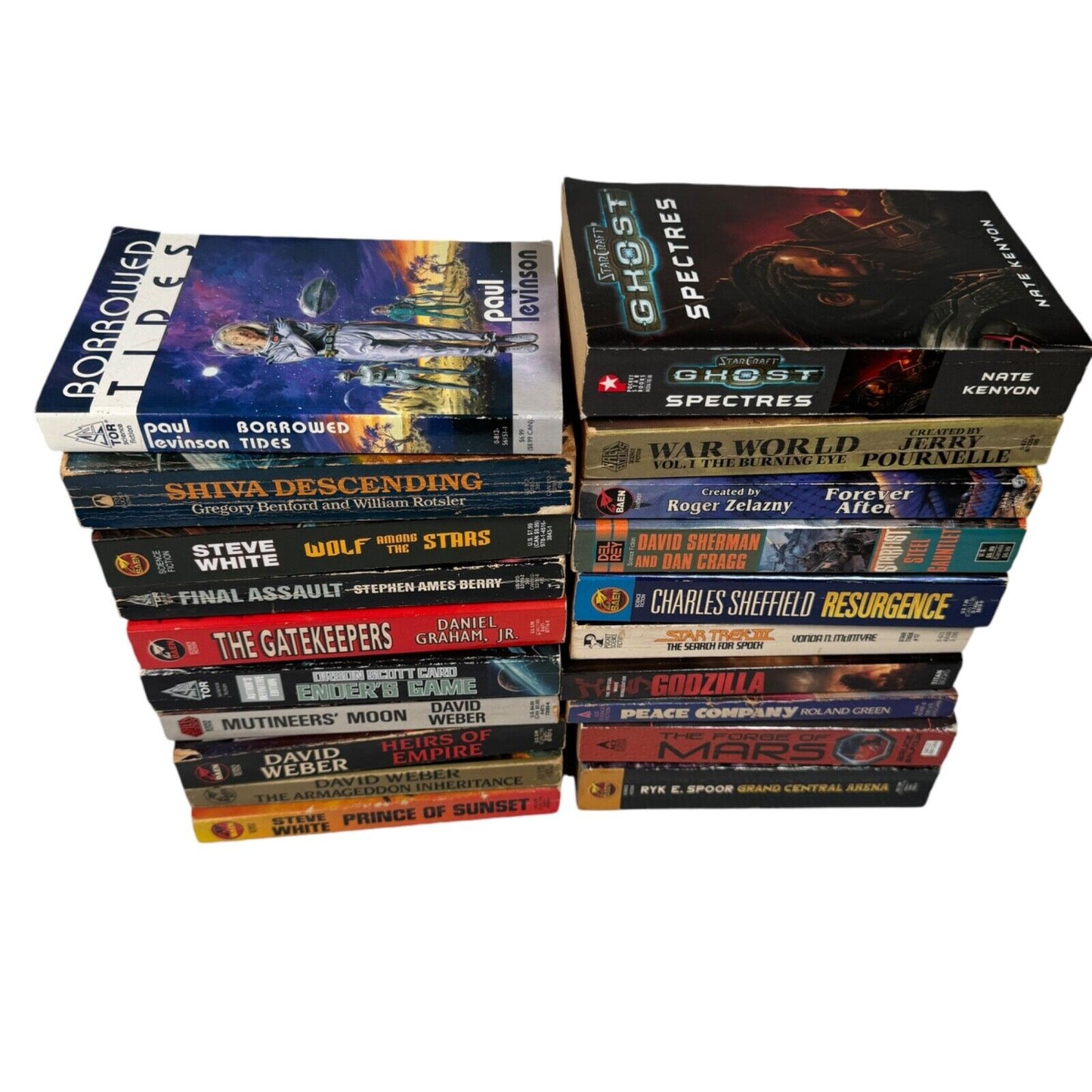 Mixed Lot of 20 Sci-Fi Paperback Novels TOR BAEN DEL REY Pocket Books