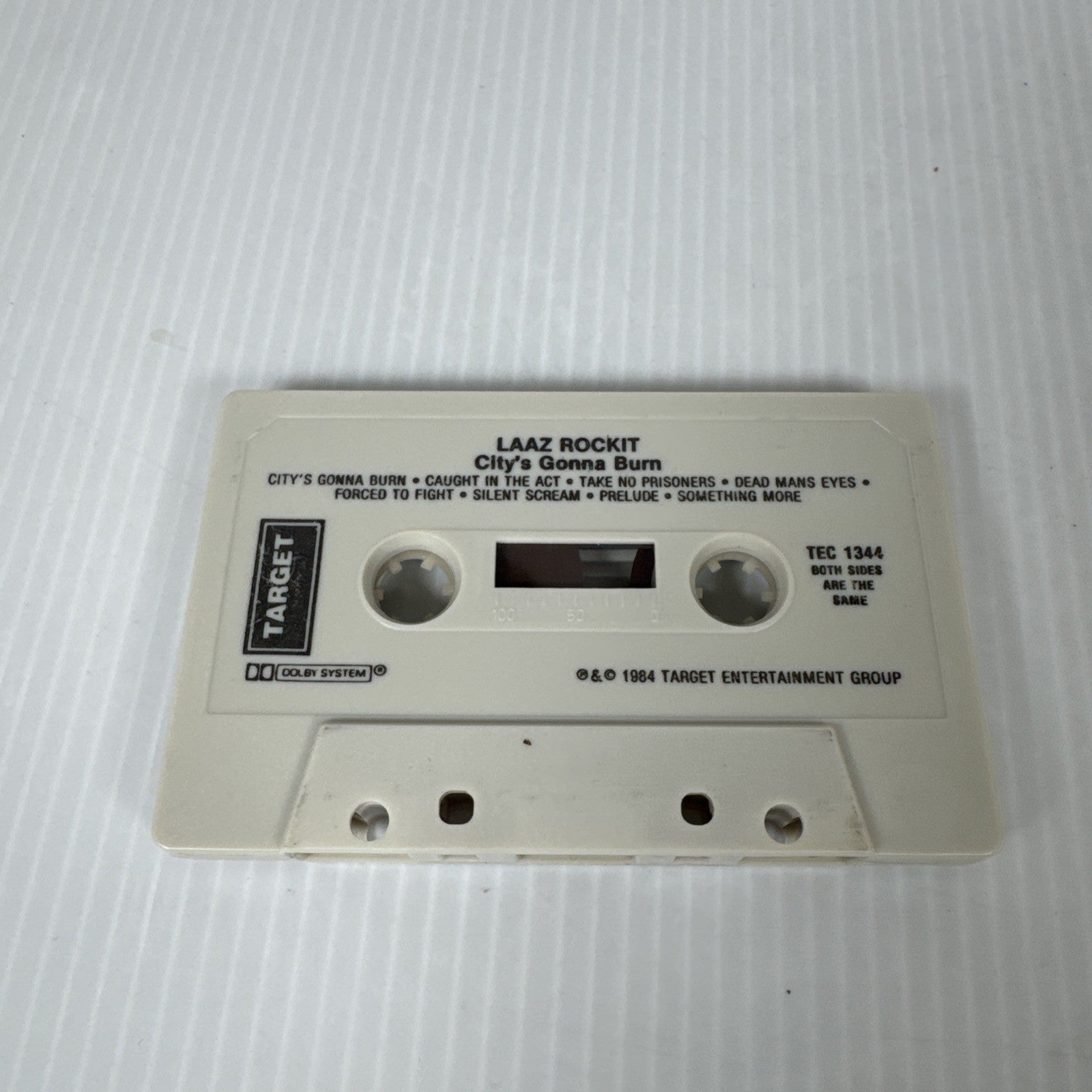 Laaz Rockit City’s Gonna Burn Cassette Tape 1984 Metal TEG Records