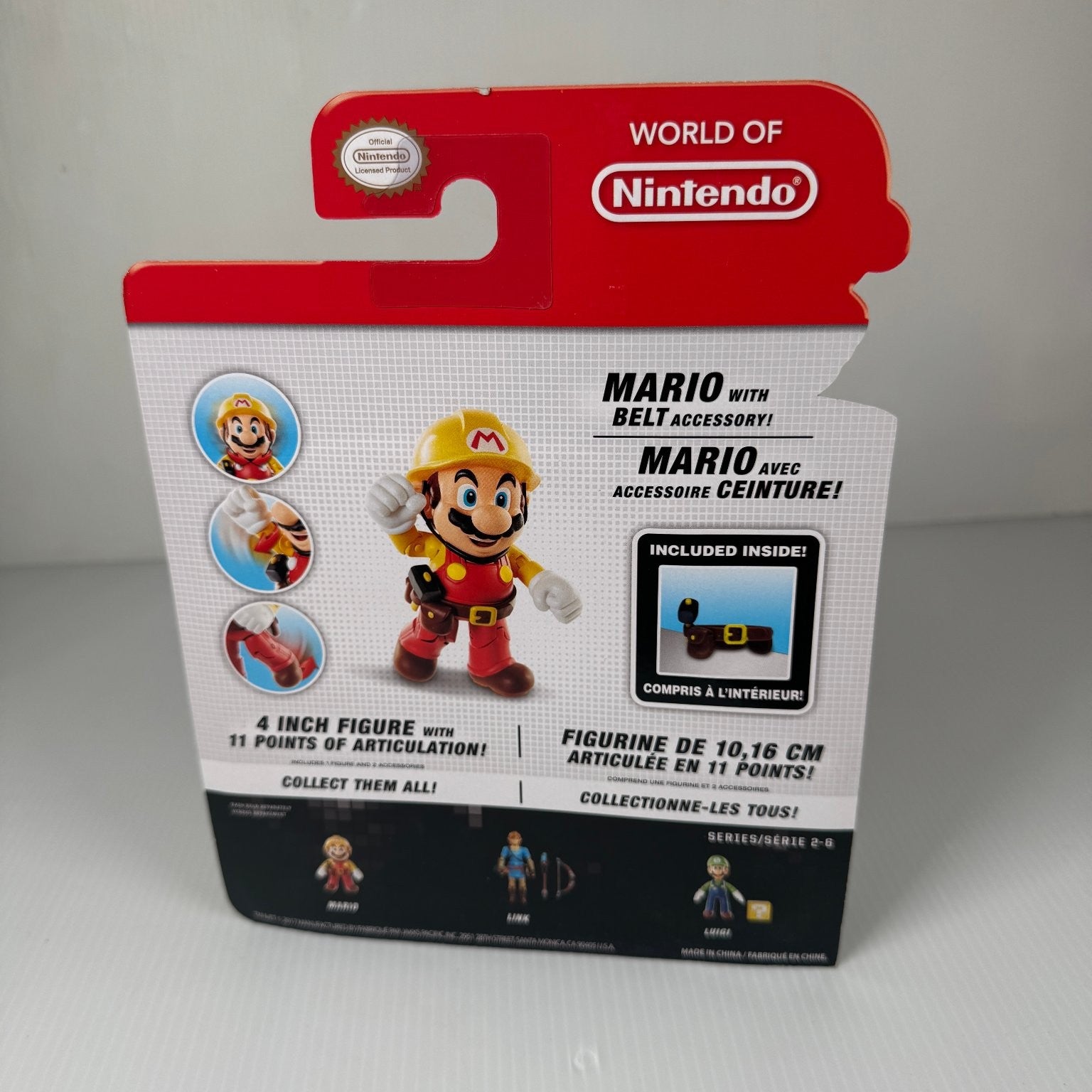 Mario with Belt & Hammer World of Nintendo Super Mario Bros 4" Figure Series 2-6