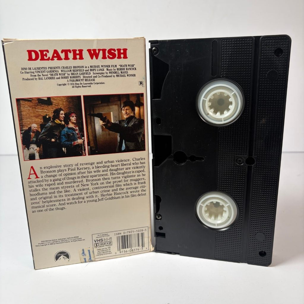 Death Wish VHS Charles Bronson 1974 Paramount Michael Winner Vigilante Action
