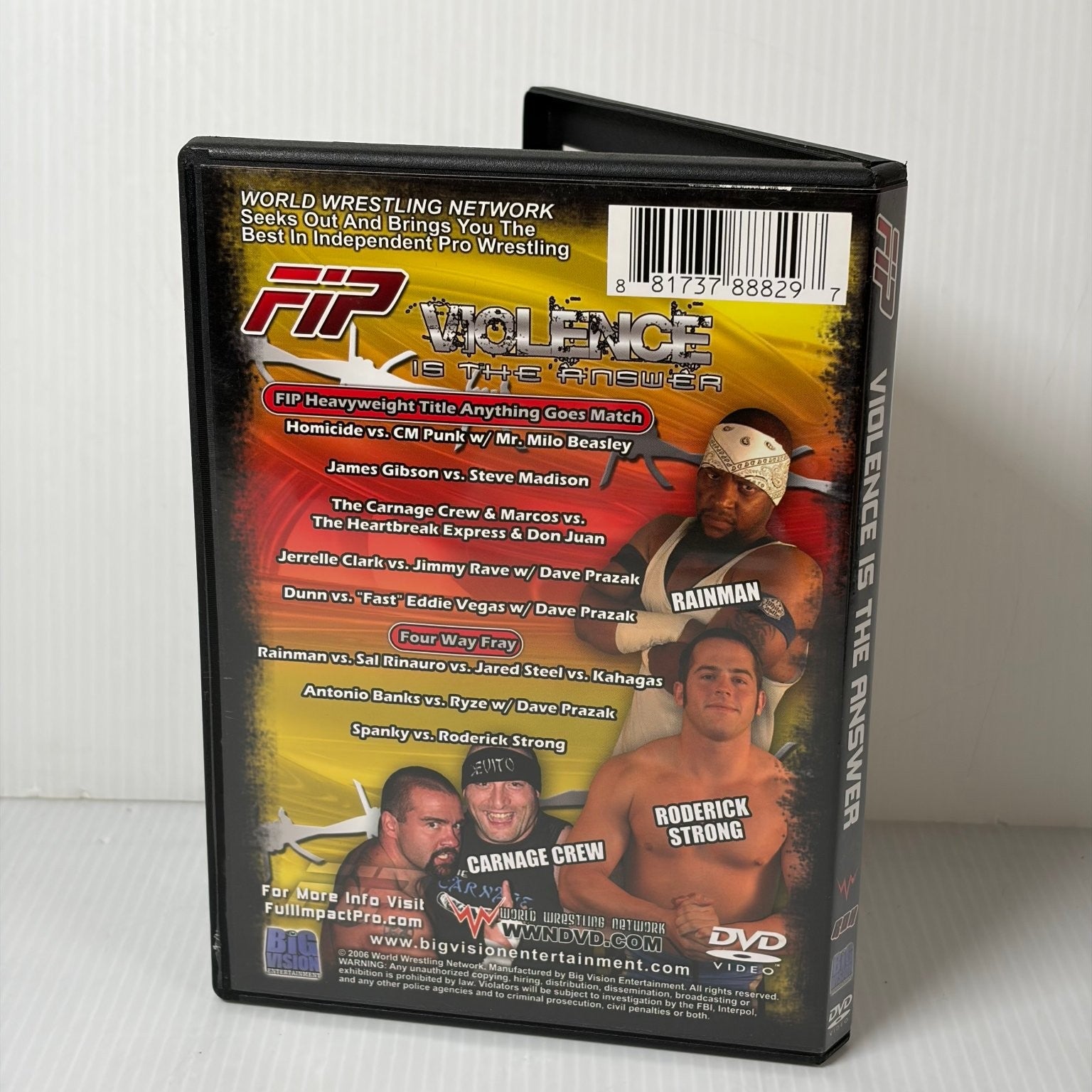 FIP Violence Is The Answer DVD 2005 CM Punk Homicide Spanky Kendrick Wrestling