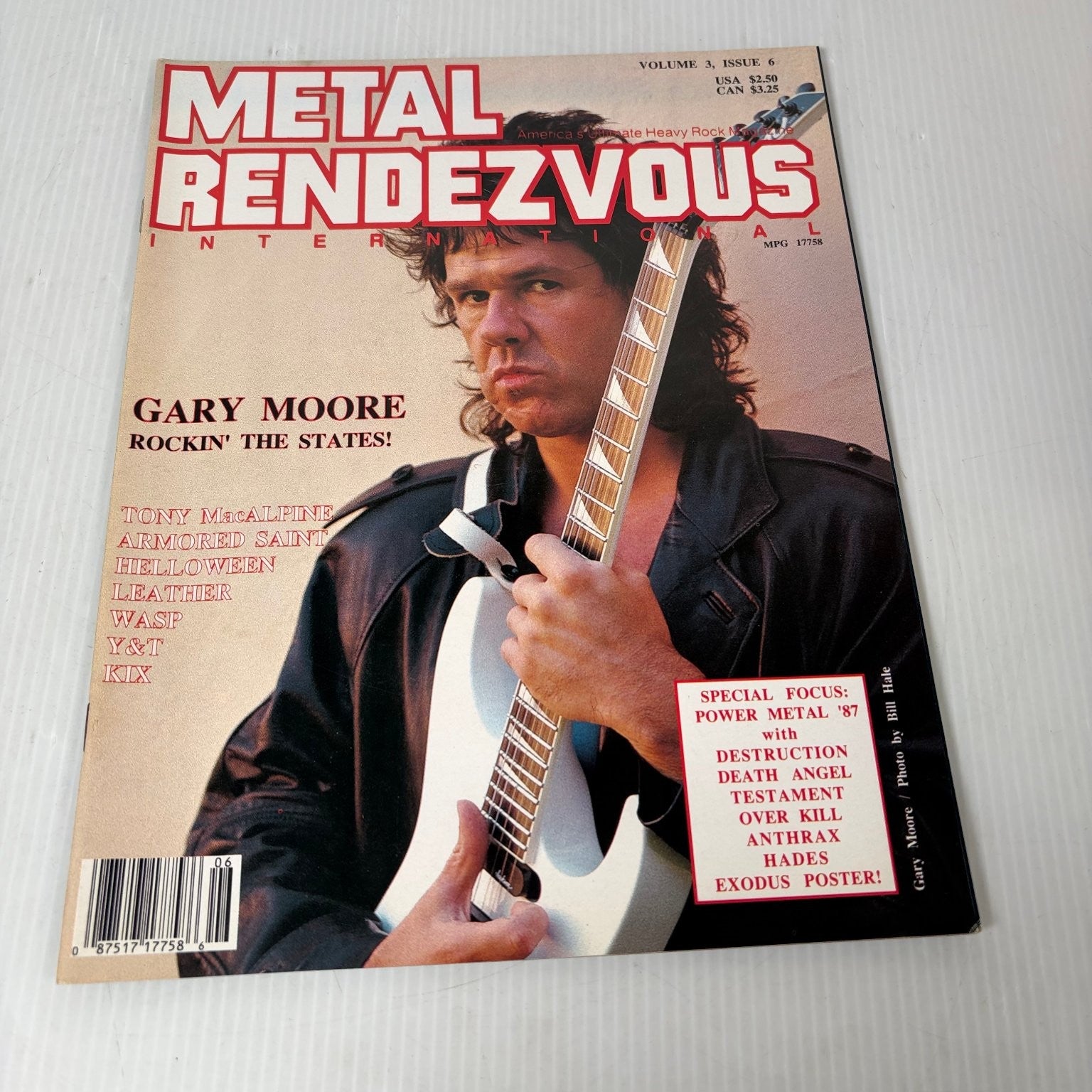 Metal Rendezvous International Magazine 1987 Gary Moore Power Metal Exodus