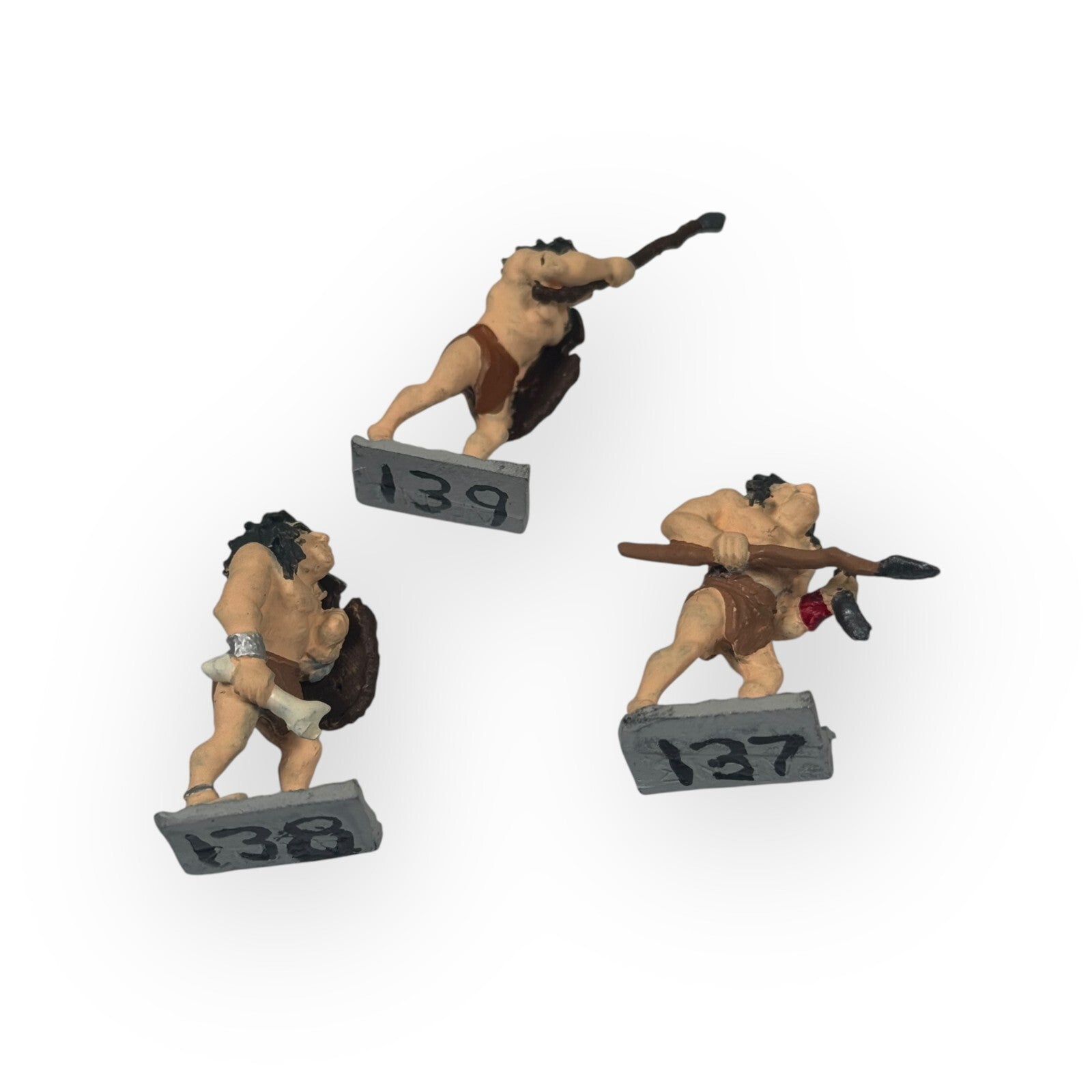 TSR Minifigures World of Greyhawk Cavemen Lot of 3 Painted Dungeons & Dragons