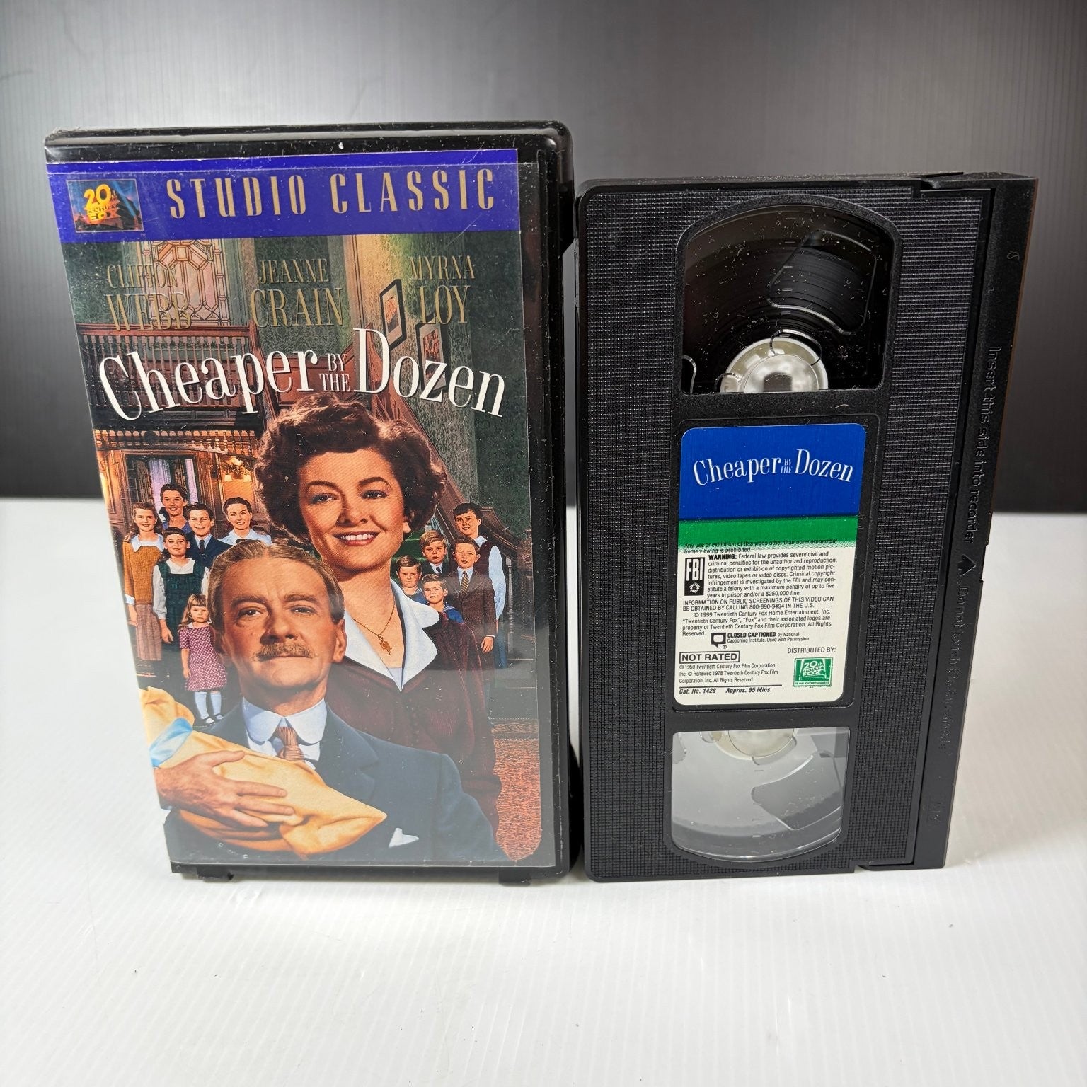 Cheaper by the Dozen VHS 1950 Family Comedy Studio Classic 20th Century Fox