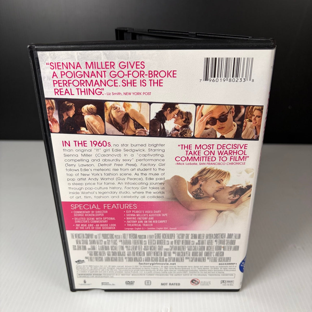 Factory Girl DVD 2006 Blockbuster Exclusive Sienna Miller Guy Pearce