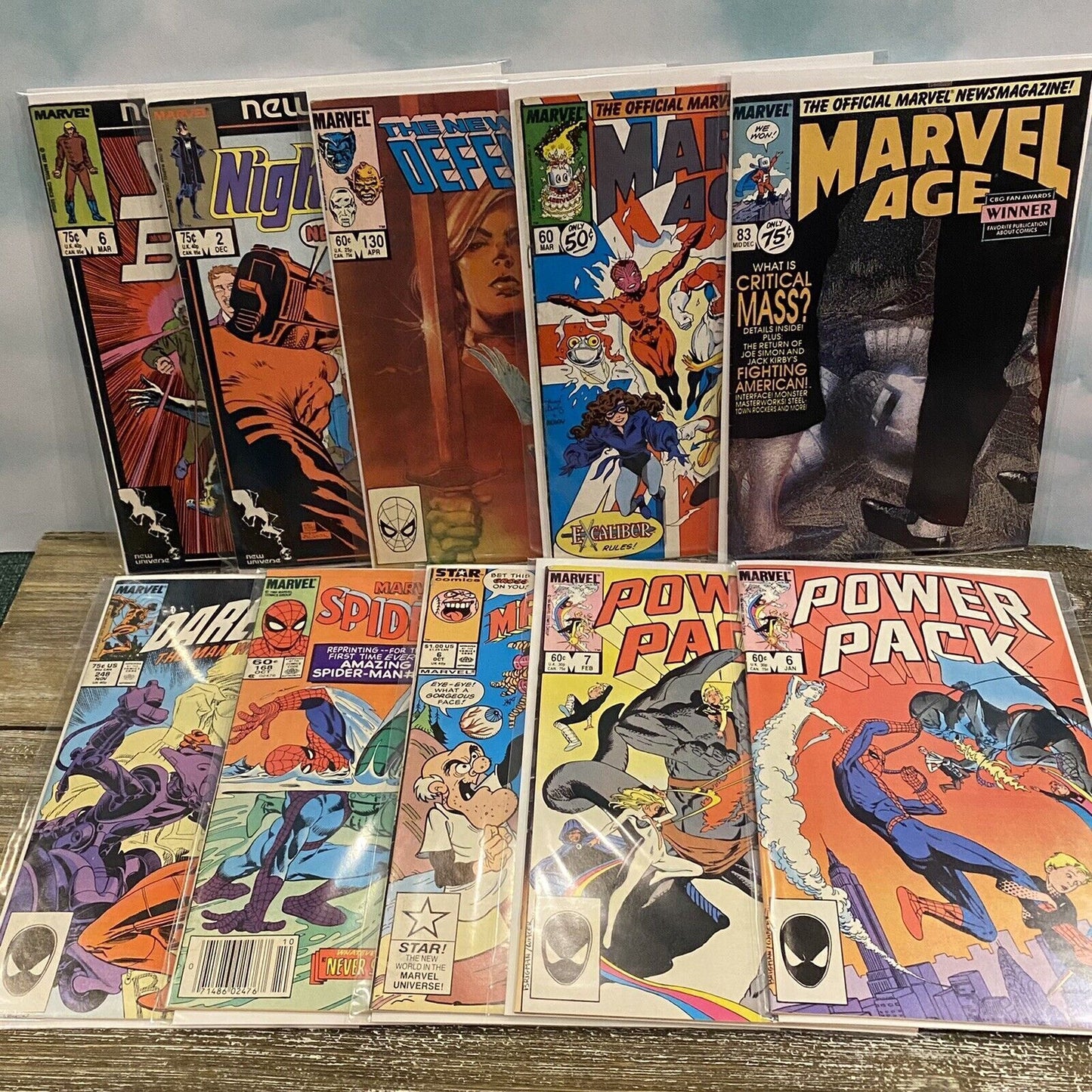 VTG Lot 10 Bronze Age Mixed Marvel Comics Power Pack Marvel Age Madballs + More